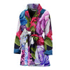 Rose Pattern Print Design RO09 Women Bathrobe