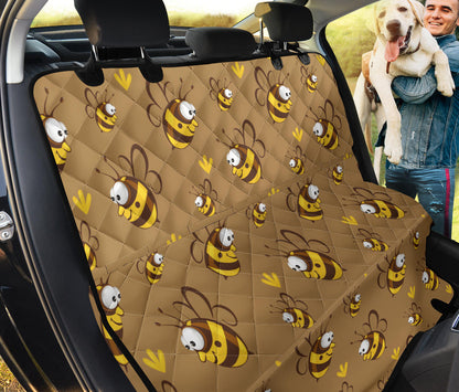 Bee Pattern Print Design BEE09 Rear Dog  Seat Cover