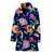 Dahlia Pattern Print Design DH010 Women Bathrobe