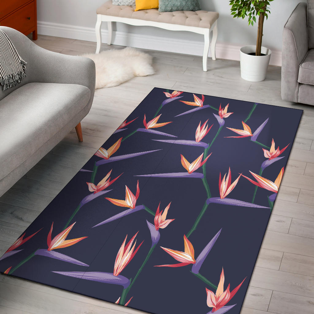 Bird Of Paradise Pattern Print Design BOP015 Area Rugs