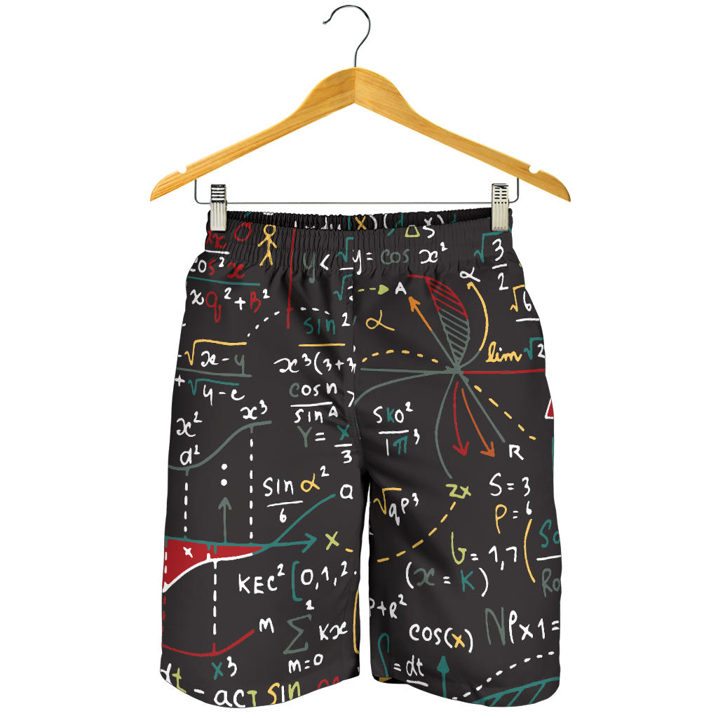 Math Pattern Print Design 04 Mens Shorts
