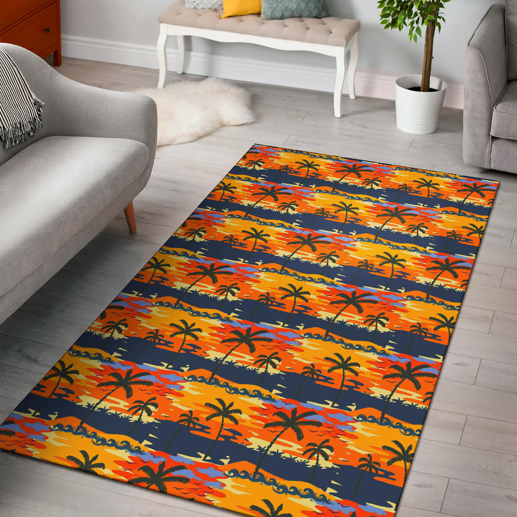 Palm Tree Pattern Print Design PT010 Area Rugs