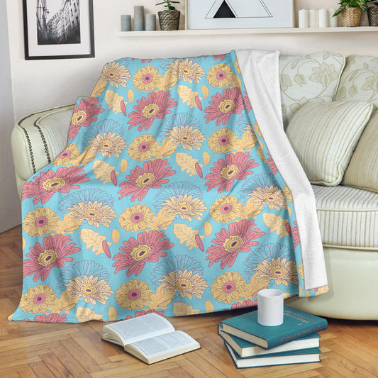 Gerberas Pattern Print Design GB04 Fleece Blanket