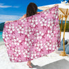 Cherry Blossom Pattern Print Design CB02 Sarong Pareo Wrap