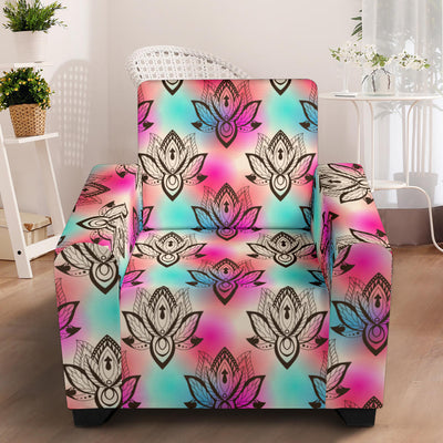 lotus Boho Pattern Print Design LO02 Armchair Slipcover