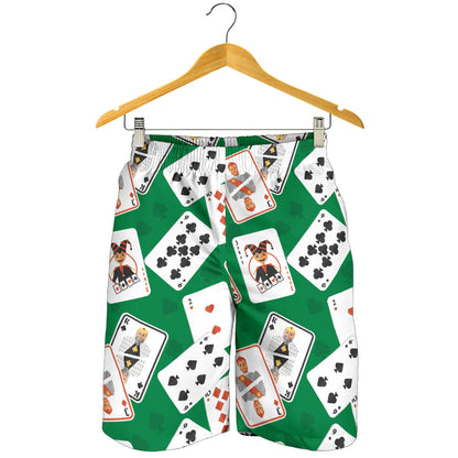 Poker Cards Pattern Print Design A03 Mens Shorts