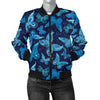 Butterfly Pattern Print Design 03 Women's Bomber Jacket