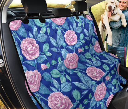Camellia Pattern Print Design CM05 Rear Dog  Seat Cover