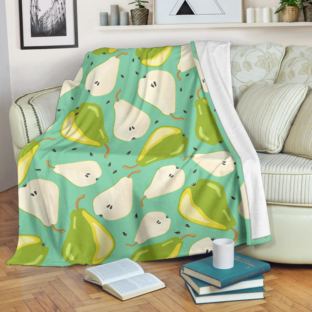 Pear Pattern Print Design PE04 Fleece Blanket