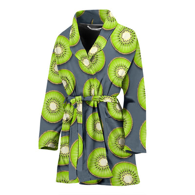 Kiwi Pattern Print Design KW06 Women Bathrobe