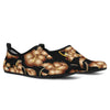 Brown Hibiscus Pattern Print Design HB06 Aqua Water Shoes