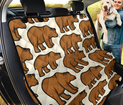 Bear Pattern Print Design BE05 Rear Dog  Seat Cover