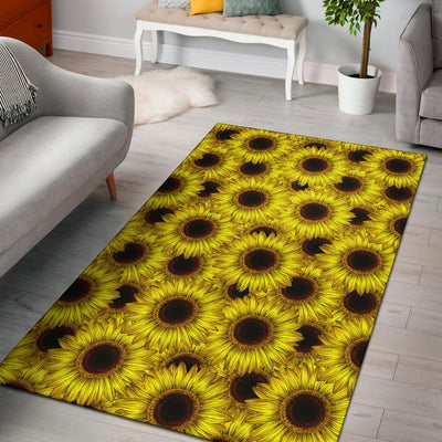 Sunflower Pattern Print Design SF011 Area Rugs