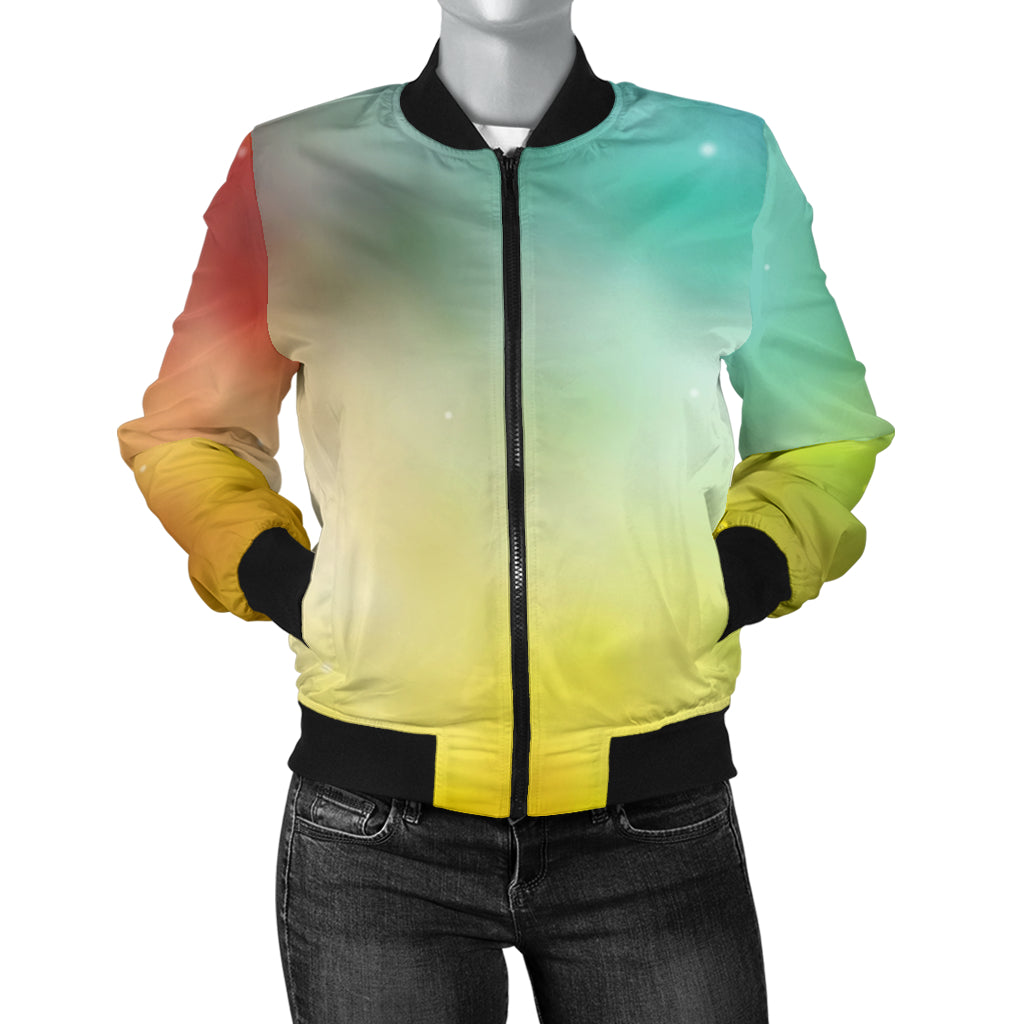 Nebula Pattern Print Design A04 Women's Bomber Jacket