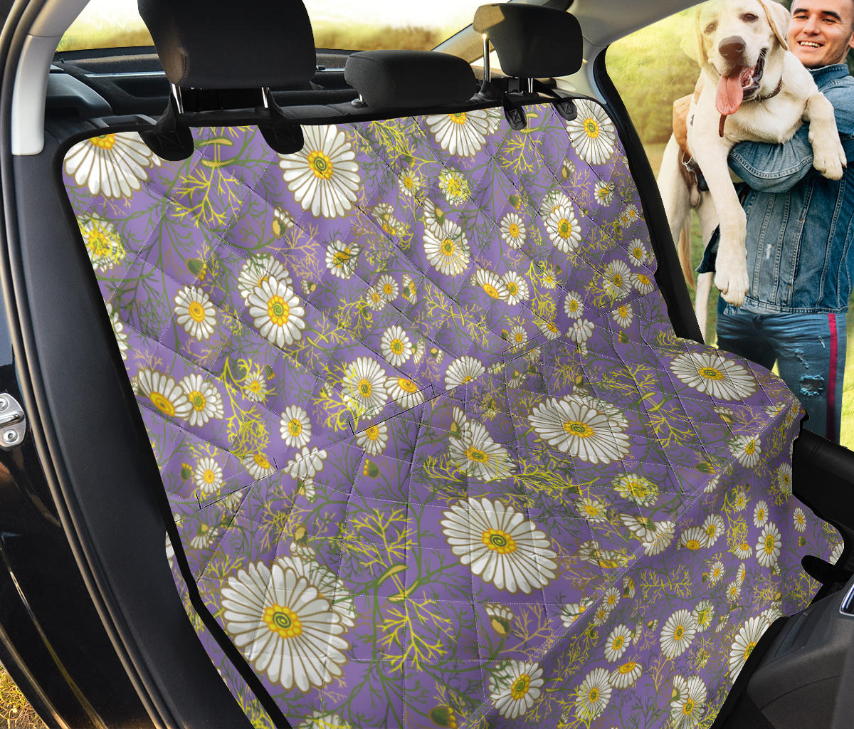 Daisy Pattern Print Design DS011 Rear Dog  Seat Cover