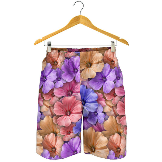 Colorful Geranium Pattern Mens Shorts