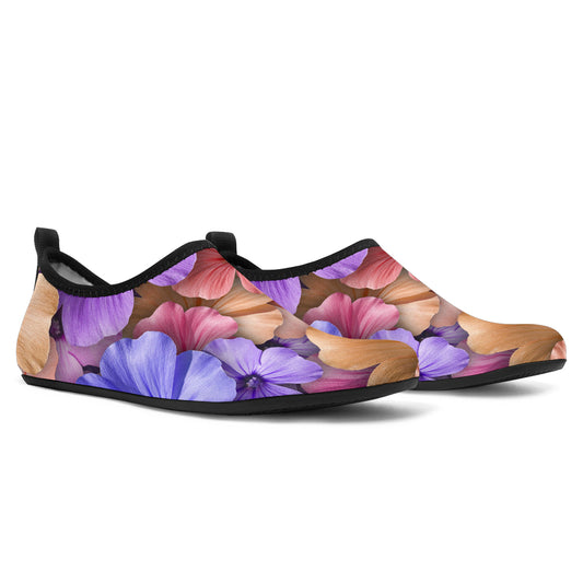 Colorful Geranium Pattern Aqua Water Shoes
