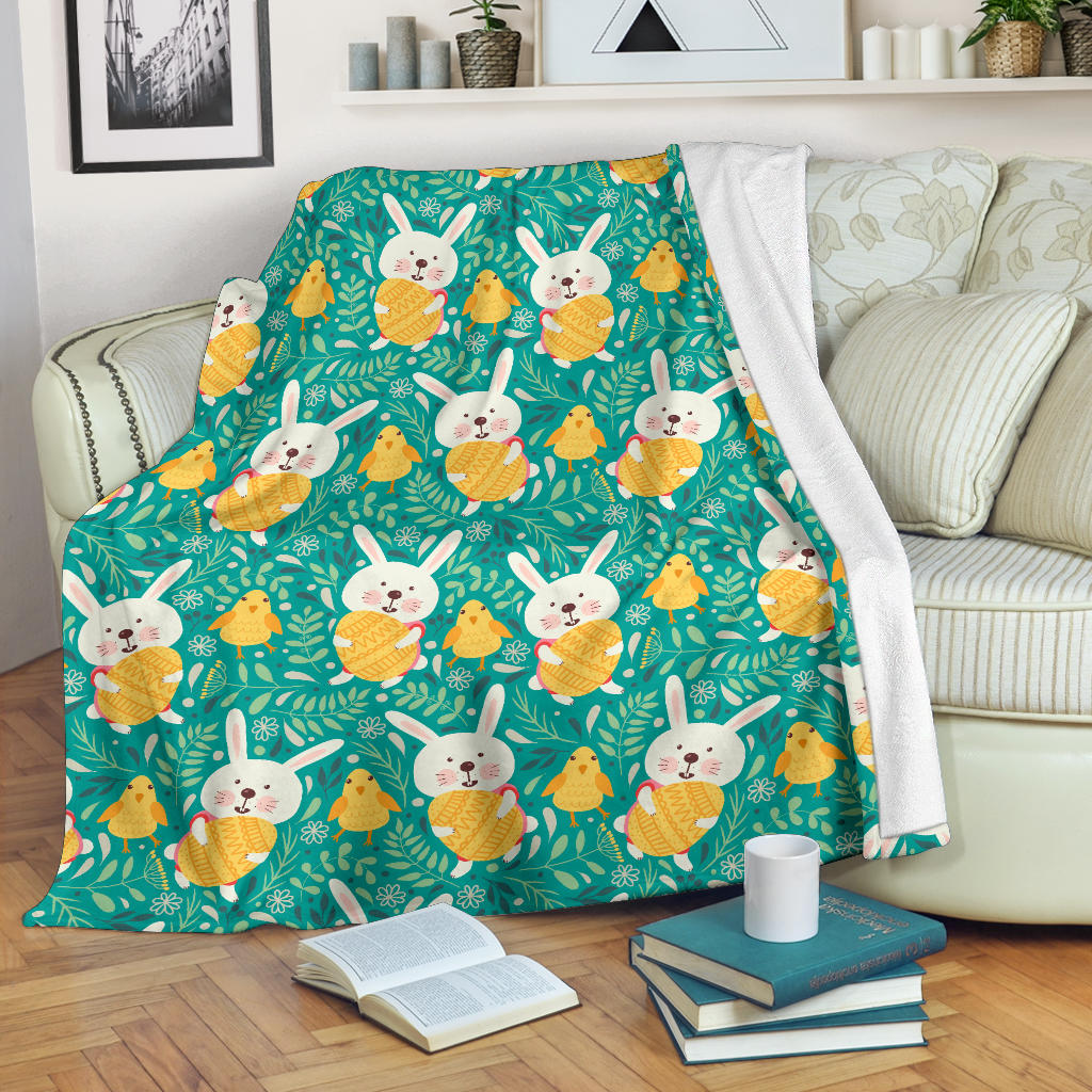 Easter Eggs Pattern Print Design RB02 Fleece Blanket