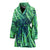 Palm Leaves Pattern Print Design PL02 Women Bathrobe