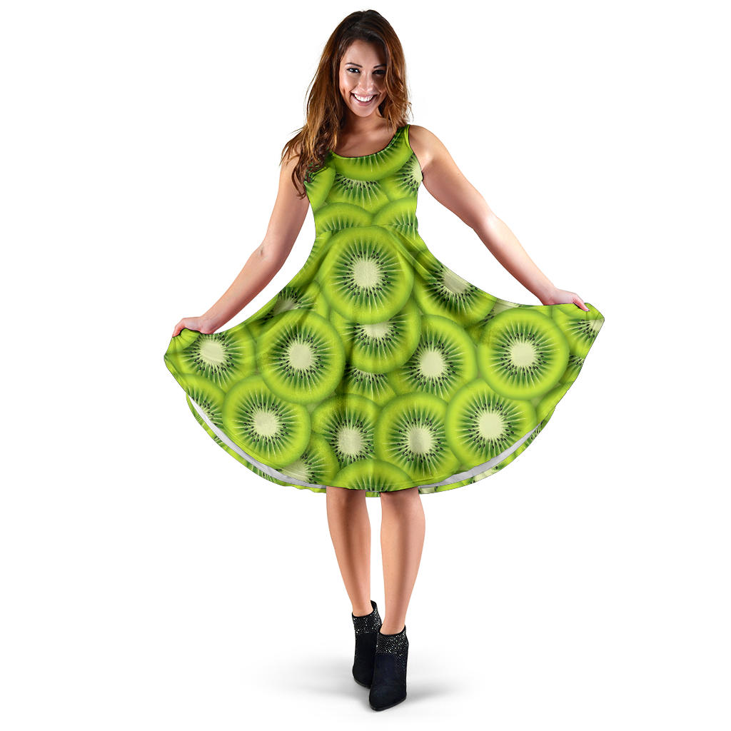 Kiwi Pattern Print Design KW01 Midi Dress