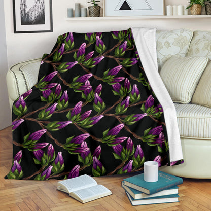 Magnolia Pattern Print Design MAG010 Fleece Blanket