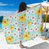 Daffodils Pattern Print Design DF07 Sarong Pareo Wrap