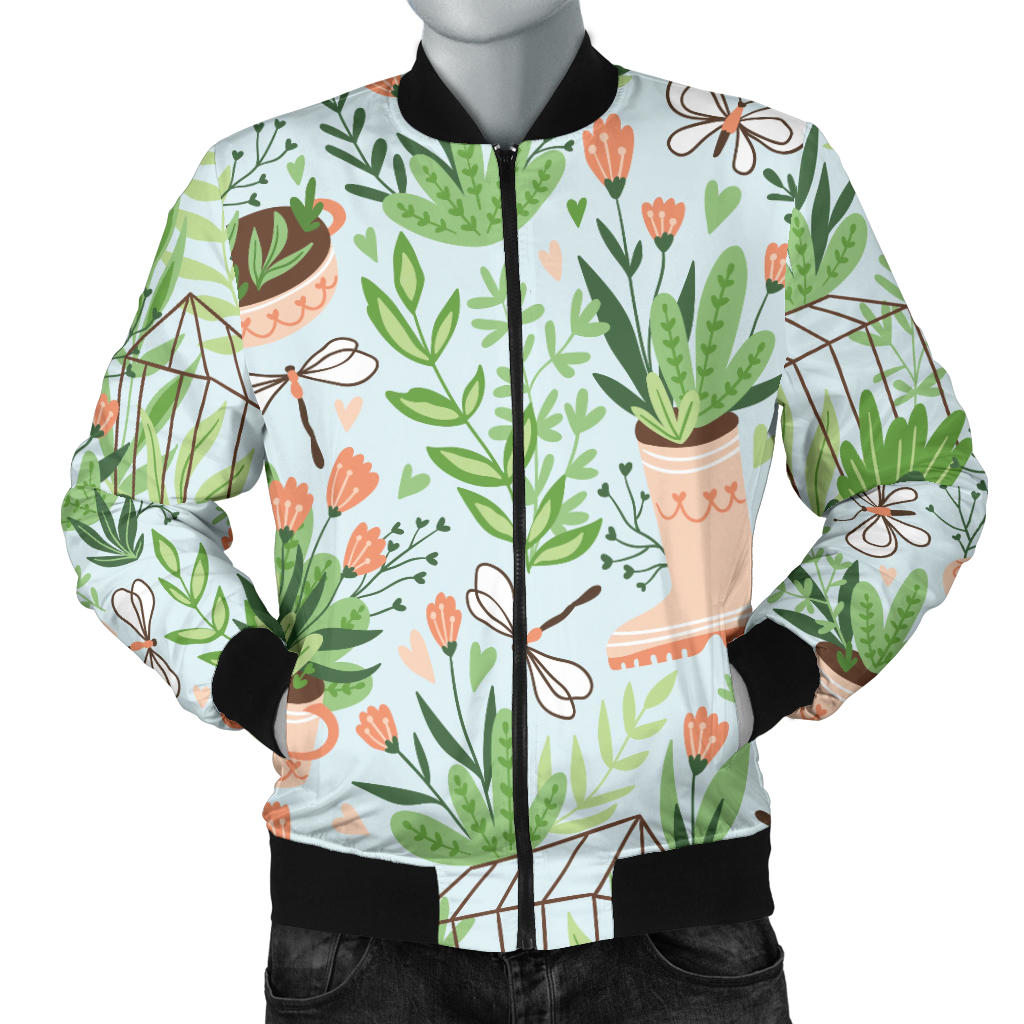 Gardening Pattern Print Design G04 Men Bomber Jacket