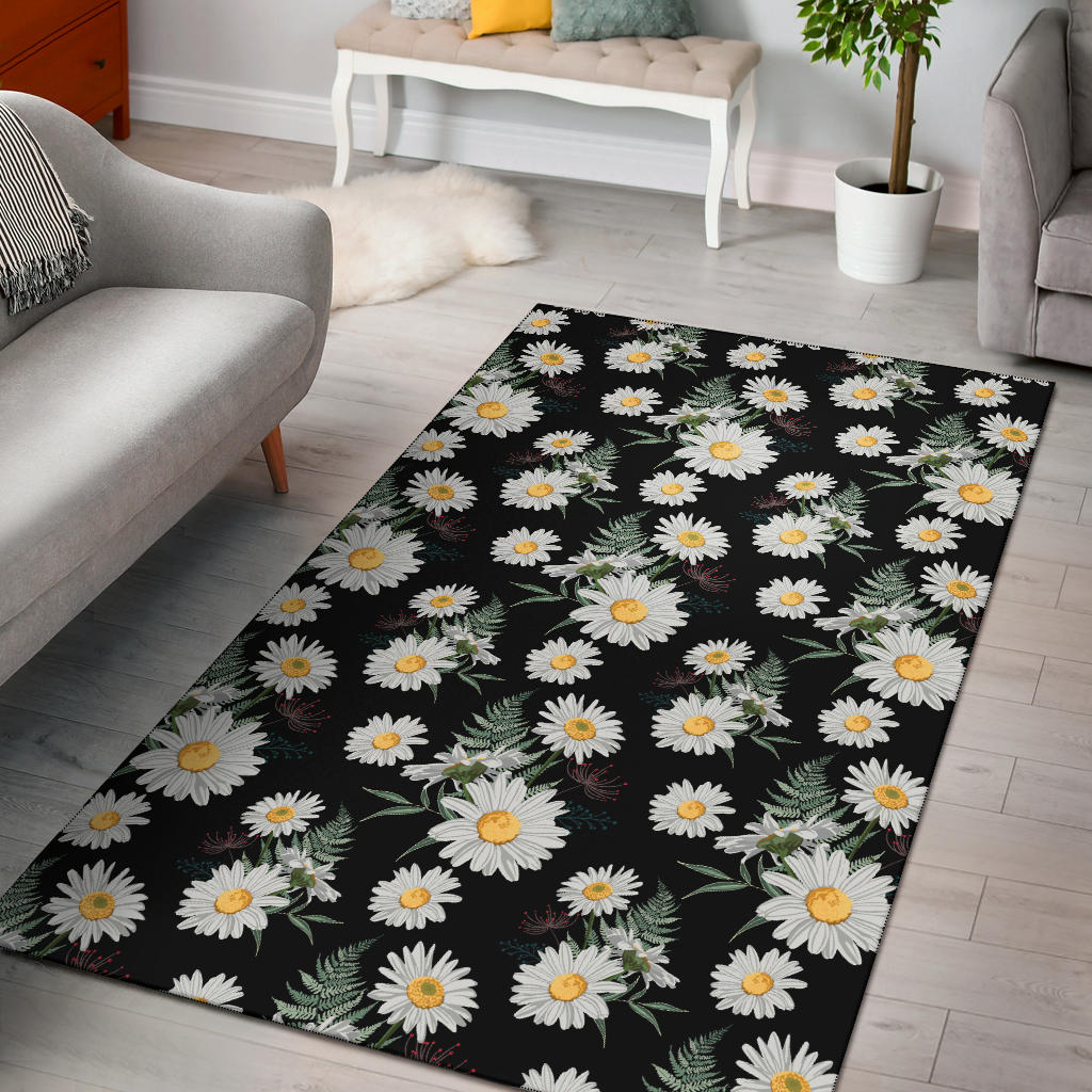 Daisy Pattern Print Design DS07 Area Rugs