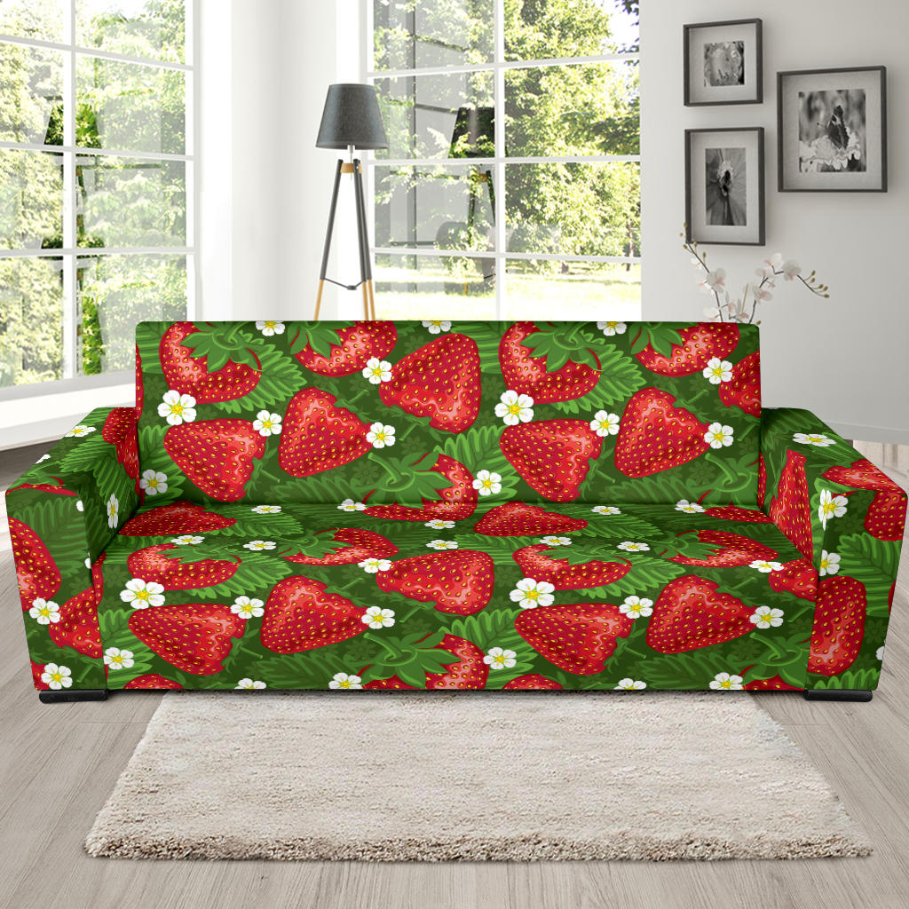 Strawberry Pattern Print Design SB05 Sofa Slipcover