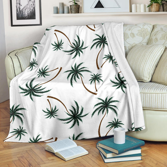 Palm Tree Pattern Print Design PT07 Fleece Blanket