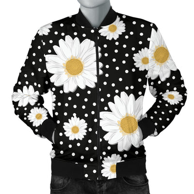 Daisy Pattern Print Design DS02 Men Bomber Jacket