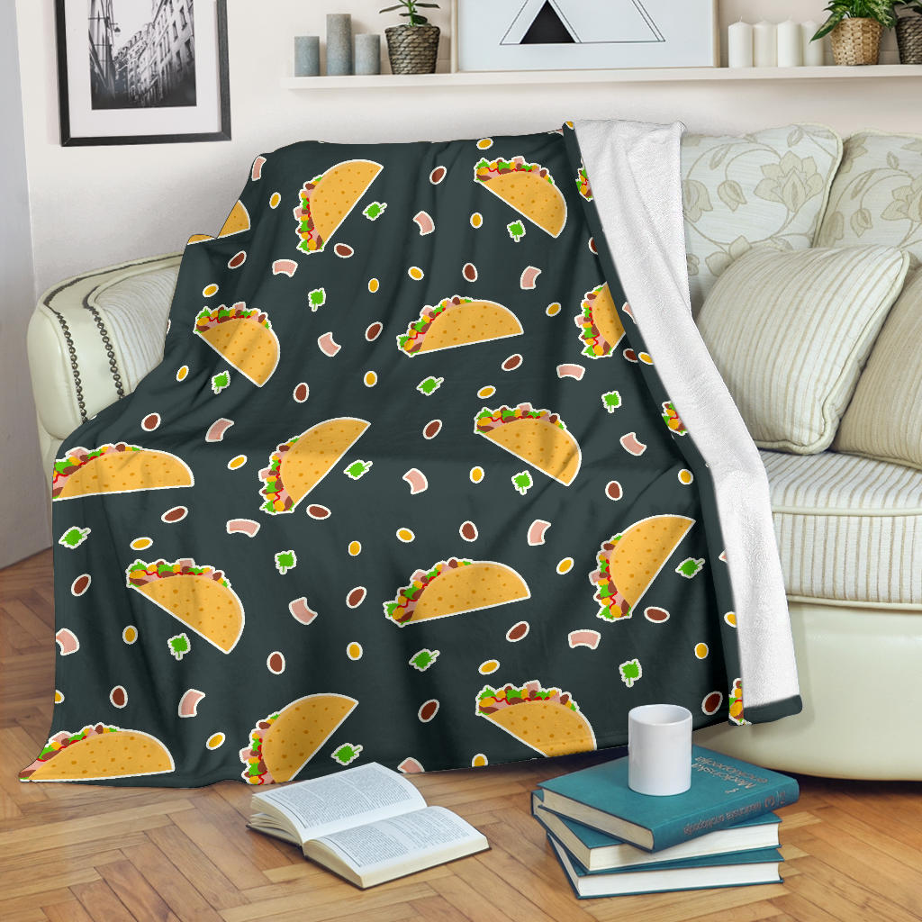 Taco Pattern Print Design TC02 Fleece Blanket