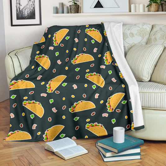 Taco Pattern Print Design TC02 Fleece Blanket
