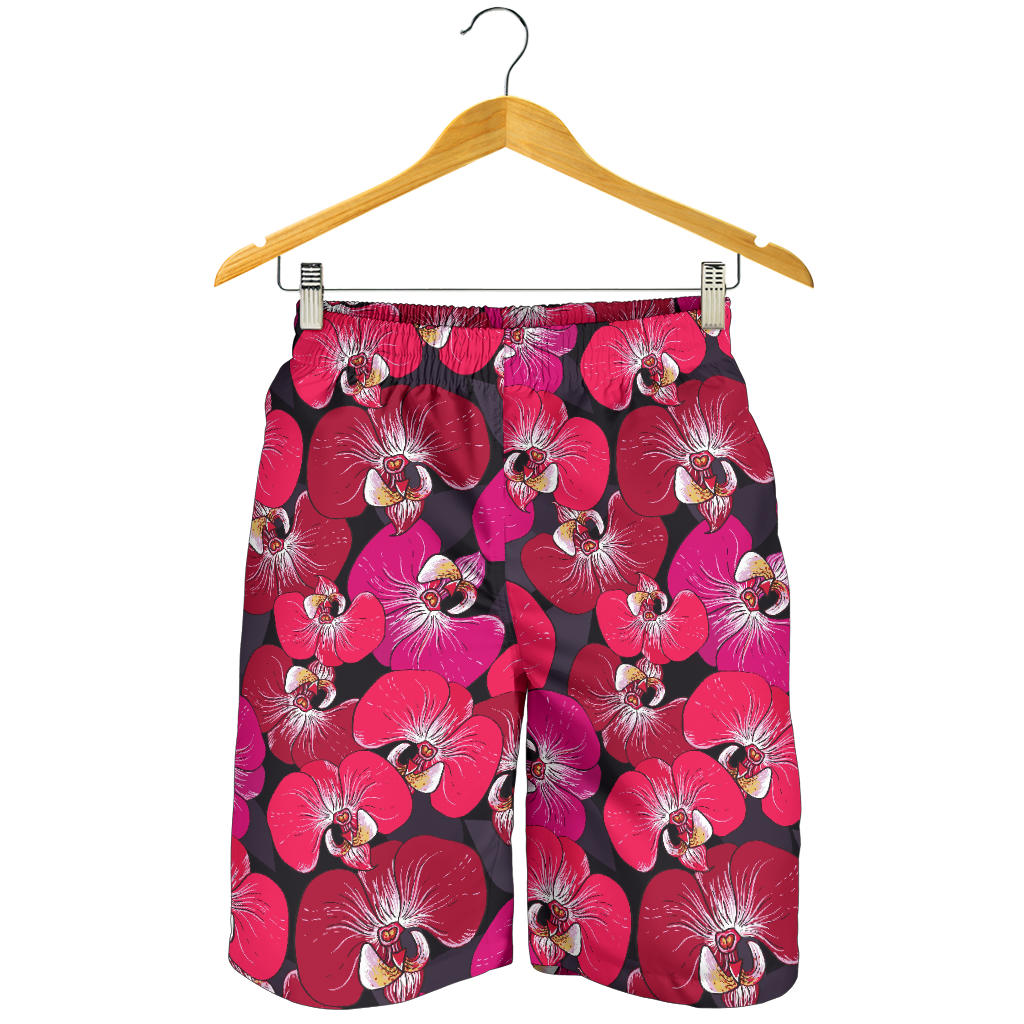 Orchid Red Pattern Print Design OR05 Mens Shorts