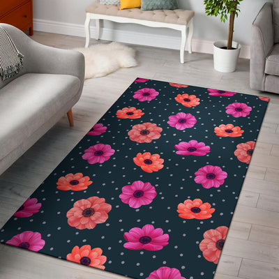 Anemone Pattern Print Design AM08 Area Rugs