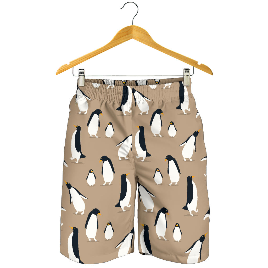 Penguin Pattern Print Design A01 Mens Shorts