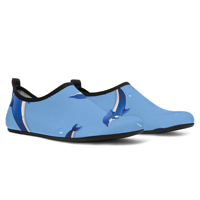 Dolphin Blue Print Aqua Water Shoes