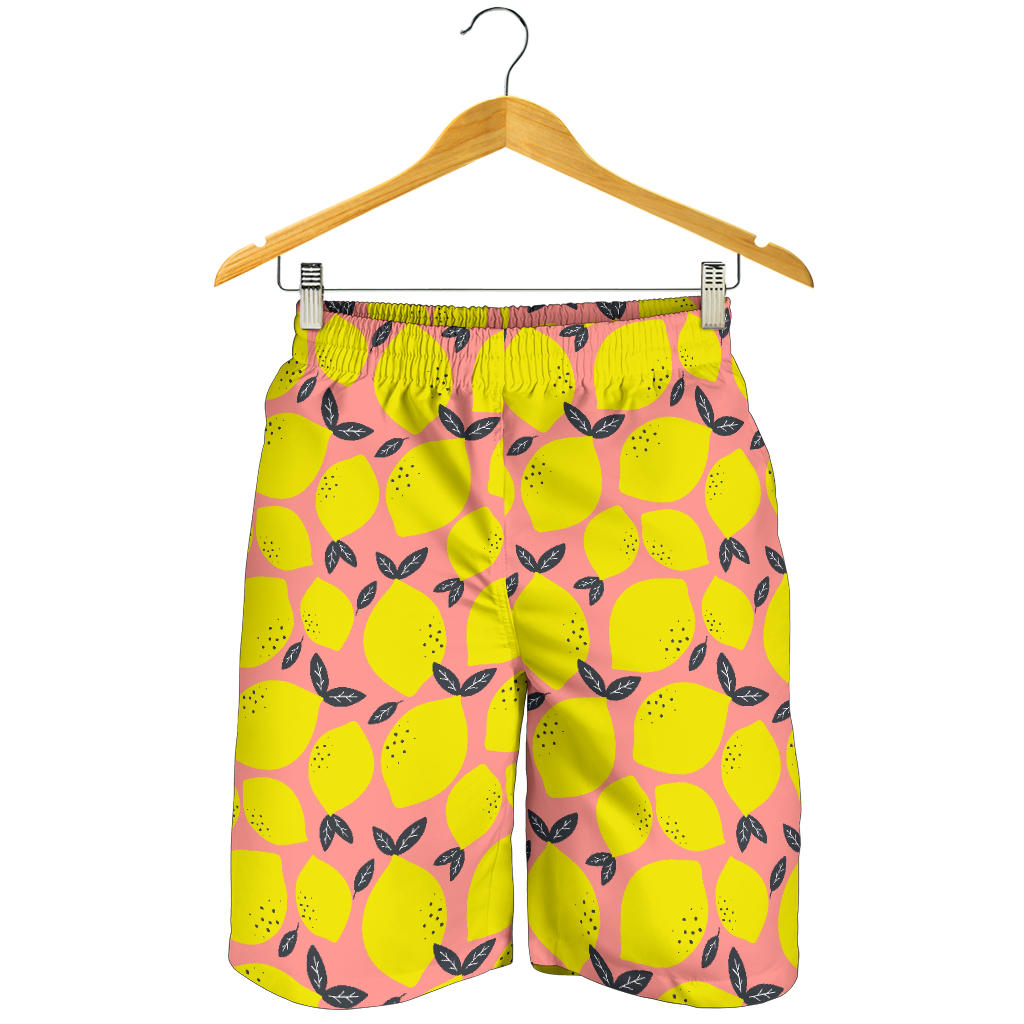 Lemon Pattern Print Design LM03 Mens Shorts