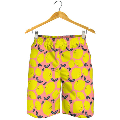 Lemon Pattern Print Design LM03 Mens Shorts
