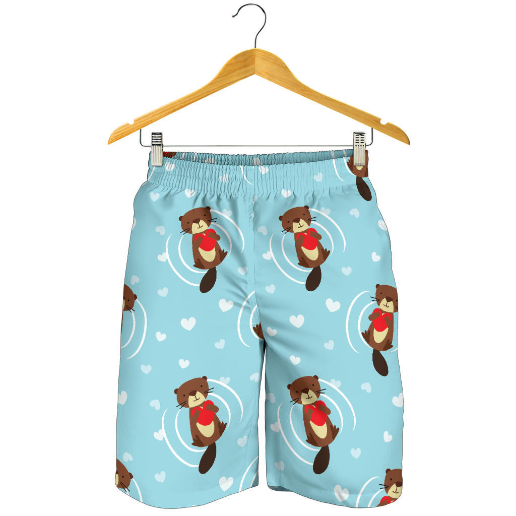 Sea Otter Cute Pattern Print Design 04 Mens Shorts