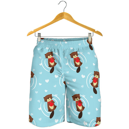 Sea Otter Cute Pattern Print Design 04 Mens Shorts