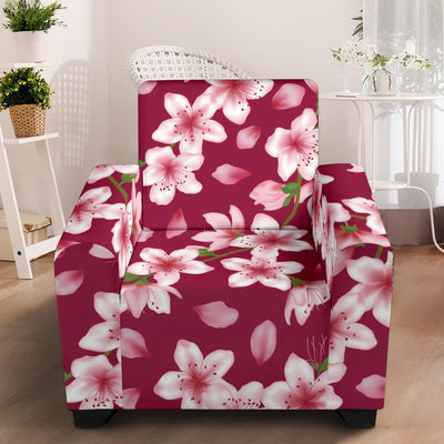 Cherry Blossom Pattern Print Design CB06 Armchair Slipcover