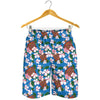 Sea Turtle Pink Hibiscus Hawaiian Print Mens Shorts