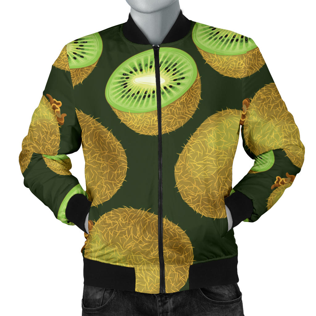 Kiwi Pattern Print Design KW04 Men Bomber Jacket
