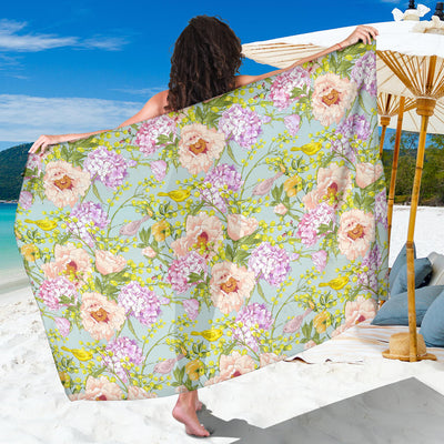 Hydrangea Pattern Print Design HD02 Sarong Pareo Wrap