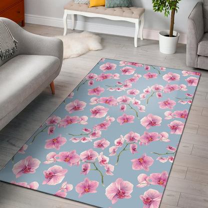 Orchid Pink Pattern Print Design OR01 Area Rugs
