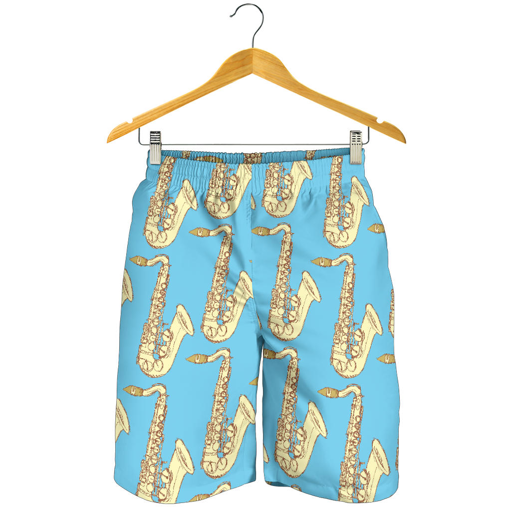 Saxophone Pattern Print Design 03 Mens Shorts
