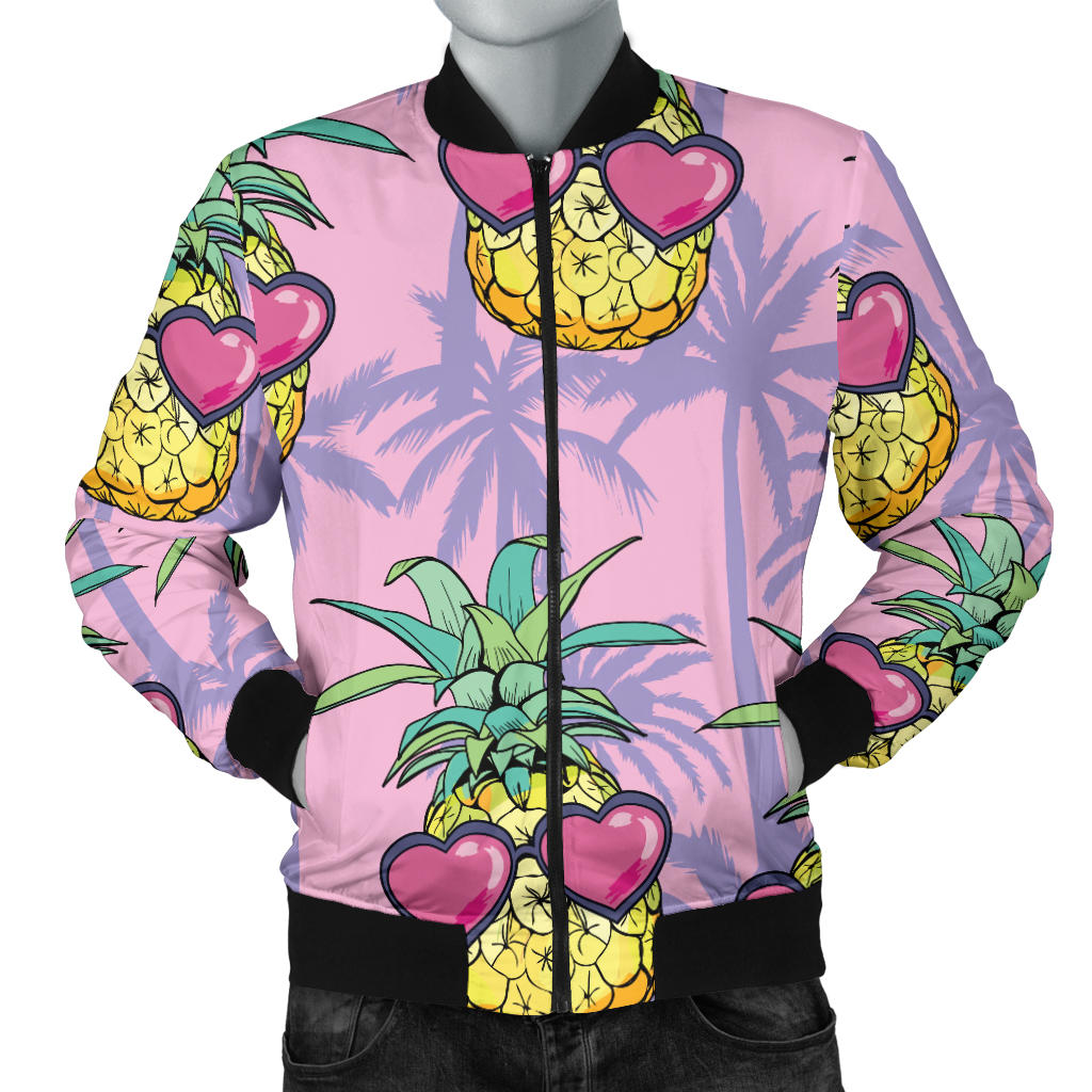 Pineapple Pattern Print Design PP06 Men Bomber Jacket