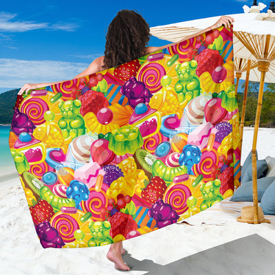 Candy Pattern Print Design CA01 Sarong Pareo Wrap