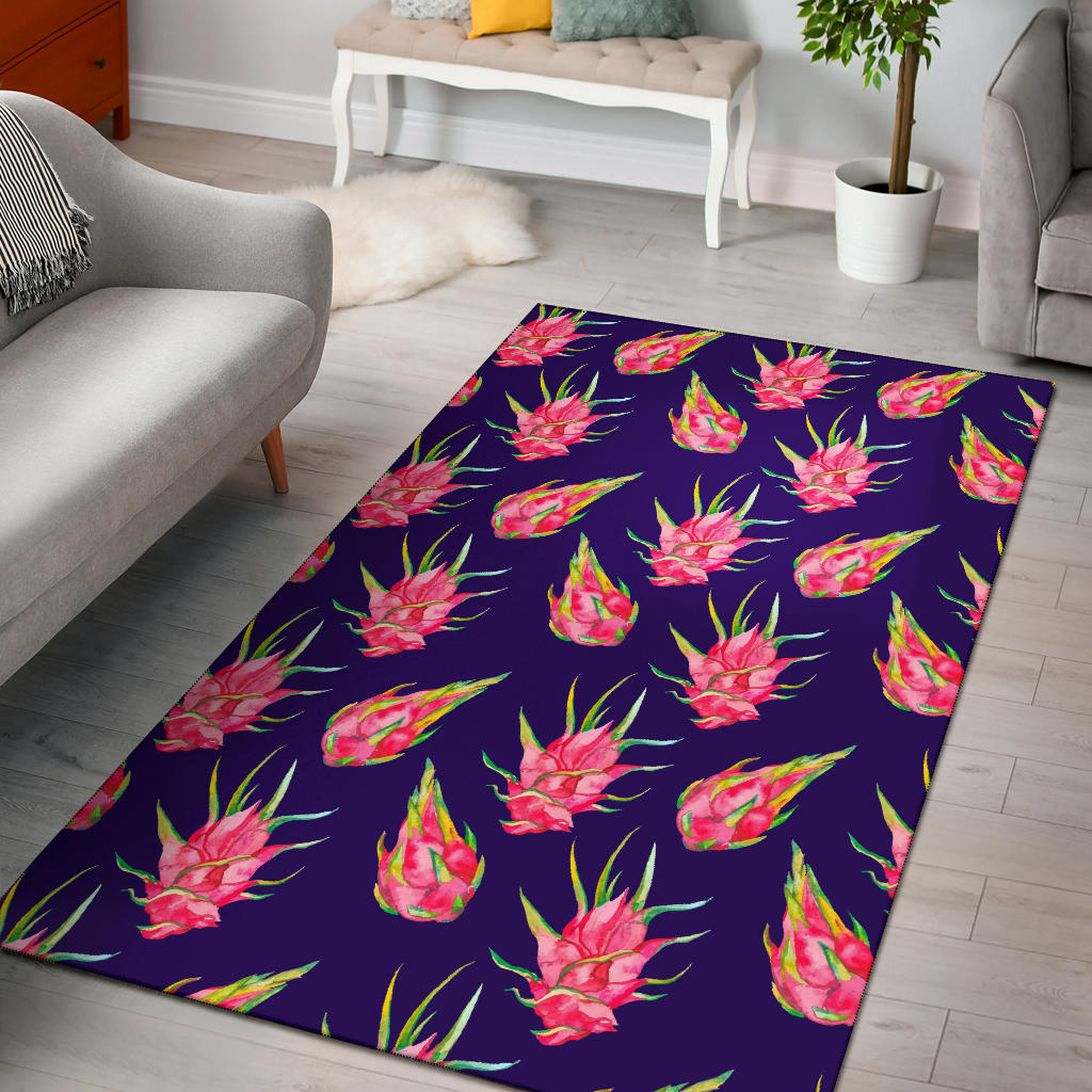 Dragonfruit Pattern Print Design DF02 Area Rugs